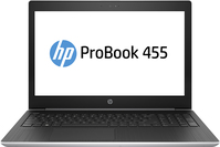 HP ProBook 455 G5 AMD A10 A10-9620P Laptop 39.6 cm (15.6") Full HD 4 GB DDR4-SDRAM 128 GB SSD Wi-Fi 5 (802.11ac) Windows 10 Pro Silver