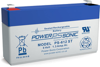 Power-Sonic PS-612ST Sealed Lead Acid (VRLA) 6 V 1.2 Ah
