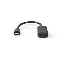 Nedis CCGP37654BK02 video kabel adapter 0,2 m Mini DisplayPort HDMI Type A (Standaard)