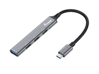 Equip 128961 interface hub USB 3.2 Gen 1 (3.1 Gen 1) Type-C 5000 Mbit/s Zwart, Grijs