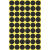Avery Gekleurde Markeringspunten, zwart, Ø 12,0 mm, permanent klevend