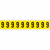 Brady 3430-9 etiket Rechthoek Verwijderbaar Zwart, Geel 10 stuk(s)