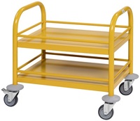 Mini-/ Kinder-Servierwagen TINY mit 2 Böden aus Edelstahl, Gelb 530 x 375 x