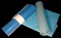 LDPE-Müllsäcke, blau, Regenerat, 700 x 1100 mm, 68 my, 120 Liter, 15 Stück/Rolle, 1 Karton/10 Rollen