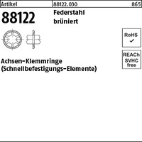 ART 88122 Achsen-Klemmringe FSt. FC 8 x 15,0 x 1,4 brüniert VE=S