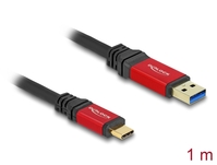 Delock USB 10 Gbps Kabel USB Typ-A Stecker 1 m rot Metall