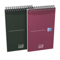 Oxford Office Essentials 12,5x20 cm Softcover doppelspiralgebundener Task Manager, Sonderlineatur, 70 Blatt, sortierte Farben, SCRIBZEE® kompatibel