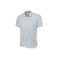 Uneek UC101 Heather Grey 220 gsm Poloshirt - Size MEDIUM