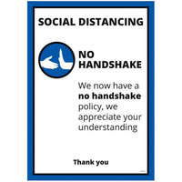 No Handshake A2 Poster - Office & Premises - Multipack - Pack of 50 Posters