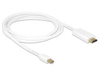 Anschlusskabel mini DisplayPort 1.1 Stecker an HDMI A Stecker, weiß, 2m, Delock® [83707]