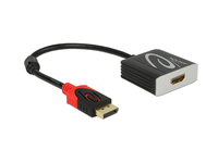 Adapterkabel DisplayPort 1.2 Stecker an HDMI 2.0 Buchse, 4K, 60Hz Aktiv, schwarz, 0,2m, Delock® [627