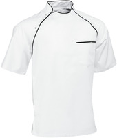 Herrenkochhemd Pirlo; Kleidergröße 60; weiß/schwarz