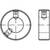 TOOLCRAFT 112373 Állítógyűrűk Külső átmérő: 100 mm M12 DIN 703 Acél 1 db