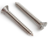 3.5 X 19 SLOT COUNTERSUNK SELF TAPPING SCREW DIN 7972C A2 STAINLESS STEEL