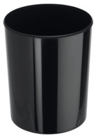Papierkorb i-Line, 20 Liter, hochglänzend, rund, schwarz