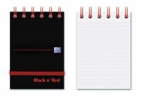 Black n Red A7 Wirebound Hard Cover Reporters Shorthand Notebook Ruled 140 Pages (Pack 5)