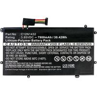 Laptop Battery for Asus 30Wh Li-Pol 3.85V 7900mAh Black, 30Wh Li-Pol 3.85V 7900mAh Black, 90NL0971-M00290, C100PA, C100PA-DB01, Batterien