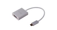 USB-C to VGA adapter, USB-C 3.1 to VGA, aluminum housing, silver USB-Grafikadapter