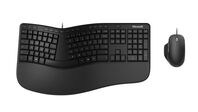 Ergonomic Desktop Keyboard Mouse Included Usb Qwerty Nordic Black Tastaturen