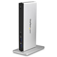 USB 3.0 LAPTOP DOCKING STATION Dual-Monitor USB 3.0 Docking Station with DVI and Vertical Stand, Wired, USB 3.0 (3.1 Gen 1) Type-B, 3.5 mm,