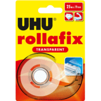 Klebefilmabroller rollafix Transparent 25mx19mm + Nachfüllrolle transparent