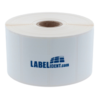 Thermotransfer-Etiketten 60 x 40 mm, wetterfest, 1.600 Polyethylen Etiketten weiß auf 1 Rolle/n, 1 Zoll (25,4 mm) Kern, permanent