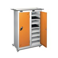 Probe lockable laptop and tablet storage trolley