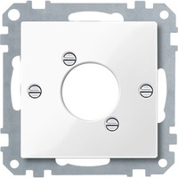 Zentralplatte für Audio-Steckverbinder XLR, polarweiß glänzend, System M