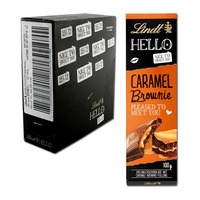 Lindt Hello Caramel Brownie, Schokolade, 12 Tafeln