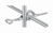 Doppelkreuzmuffe,18/10-Stahl Winkel 90° und 180° | Spannbereich mm: 16,5