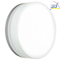 Outdoor LED Wand- und Deckenleuchte Typ Nr. 6309, IP65, Ø 31cm, 36W 3000K 3600lm, Silber matt / Glas opal