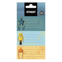 Füzetcímke STREET Robots 9 címke/csomag
