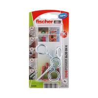Fischer 535005 Blister tacos universal nylon con gancho de ojo DUOPOWER 6x30 OH K