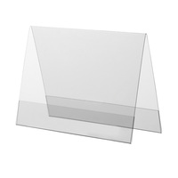 Tent Display / Tabletop Display in Rigid Plastic in Standard Paper Sizes | 0.5 mm crystal clear A6