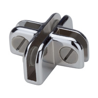 Chrome Plated Panel Connectors | double panel connector with grey plastic screws