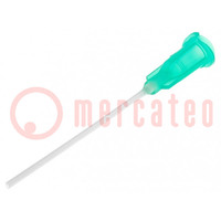 Needle: plastic flexible; 1.5"; Size: 18; straight; 0.84mm
