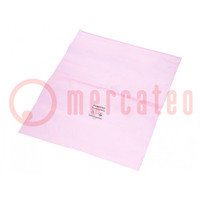 Protection bag; ESD; L: 406mm; W: 305mm; Thk: 90um; polyetylene; pink