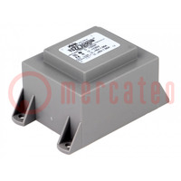 Transformer: encapsulated; 20VA; 230VAC; 6V; 6V; 1.66A; 1.66A; PCB