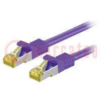 Patch cord; S/FTP; 6a; Line; Cu; LSZH; violett; 3m; 26AWG