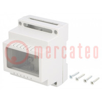 Enclosure: for DIN rail mounting; Y: 89mm; X: 69.7mm; Z: 64.7mm; ABS