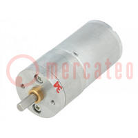 Motor: DC; with gearbox; HP; 6VDC; 6.5A; Shaft: D spring; 280rpm