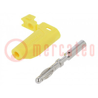 Connettore: banana 4mm; spina; 16A; 33VAC; 70VDC; giallo; nichelato