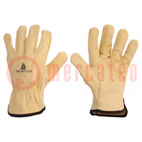 Protective gloves; Size: 9; natural leather; FB149