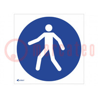 Safety sign; regulatory; self-adhesive folie; W: 200mm; H: 200mm