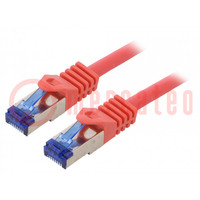 Patch cord; S/FTP; 6a; Line; Cu; LSZH; rot; 0,5m; 26AWG; -20÷75°C