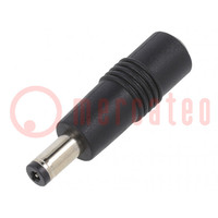Adapter; Plug: straight; Input: 5,5/2,5; Out: 5,5/2,1