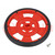 Wheel; red; Shaft: two sides flattened; screw; Ø: 69mm; W: 7.62mm