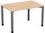 Schreibtisch höhenverstellbar, 1200x800x680-800, Buche/Anthrazit