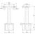 Skizze zu CROSO Handlaufträger für Vierkantrohr 40 x 40 x 2,0 mm, Edelstahl V2A