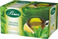 Herbata zielona smakowa w kopertach BiFix, z cytryną, 20 sztuk x 2g